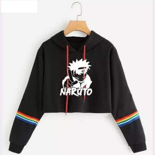 Naruto nindo crop top hoodie