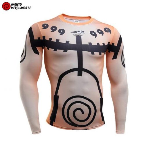 Naruto Compression Shirt <br>Naruto Kyuubi Chakra Mode