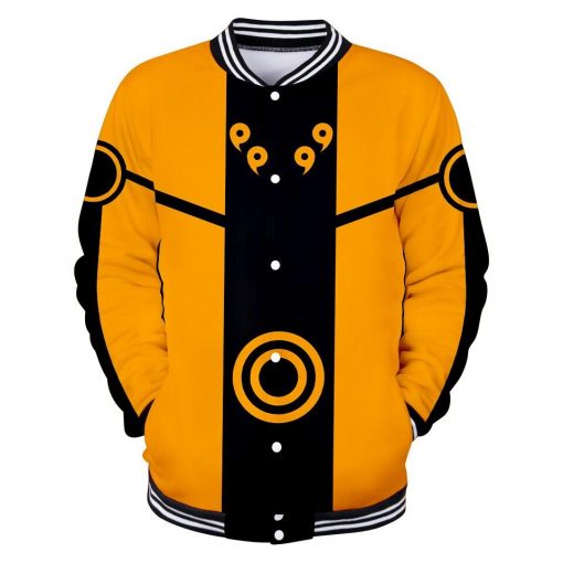 Naruto Baseball Jacket <br>Naruto Kyuubi Chakra Mode