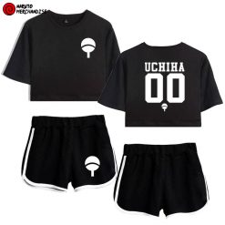 Naruto Crop Top and Shorts Uchiha Clan